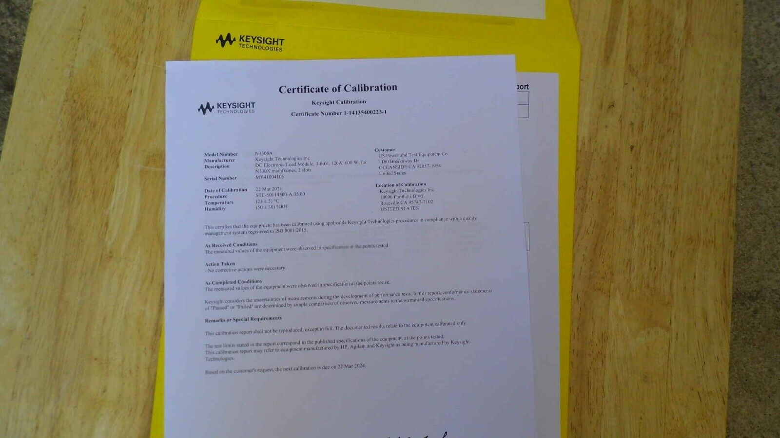 Agilent N3306A J01 60Vdc 120A 640W Electr Ld Module w Keysight cal (2 in stock) Agilent N3306A J01 60Vdc 120A 640W Electr Ld Module w Keysight cal (2 in stock)